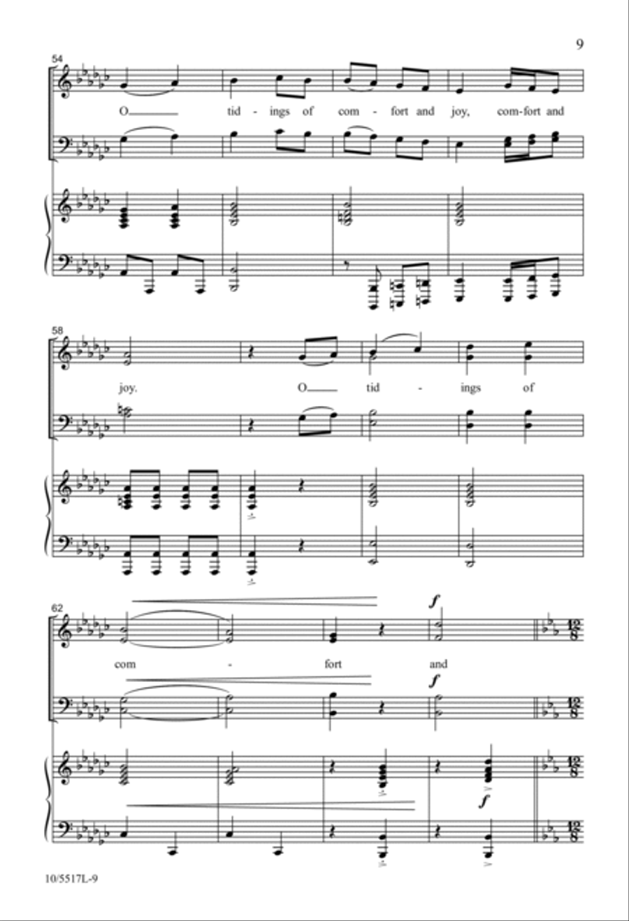 Wexford Carol 4-Part scores gallery preview page 9