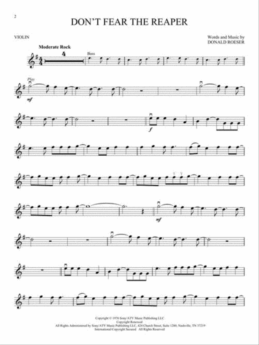 Classic Rock Violin scores gallery preview page 4