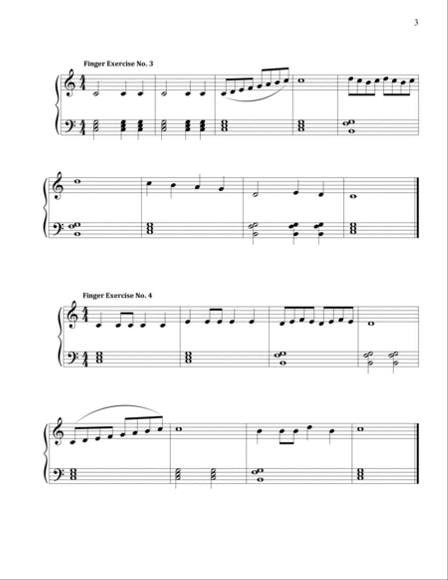 Finger Exercise Collection for Scales: C, D, E, F, G, and A major (Major Scales) image number null