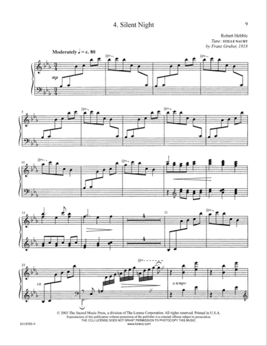 Glad Tidings of Great Joy - Harp Part Choir scores gallery preview page 11