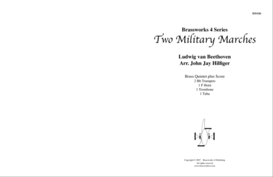 2 Military Marches 2 Military Marches Brass Quintet scores gallery preview page 1