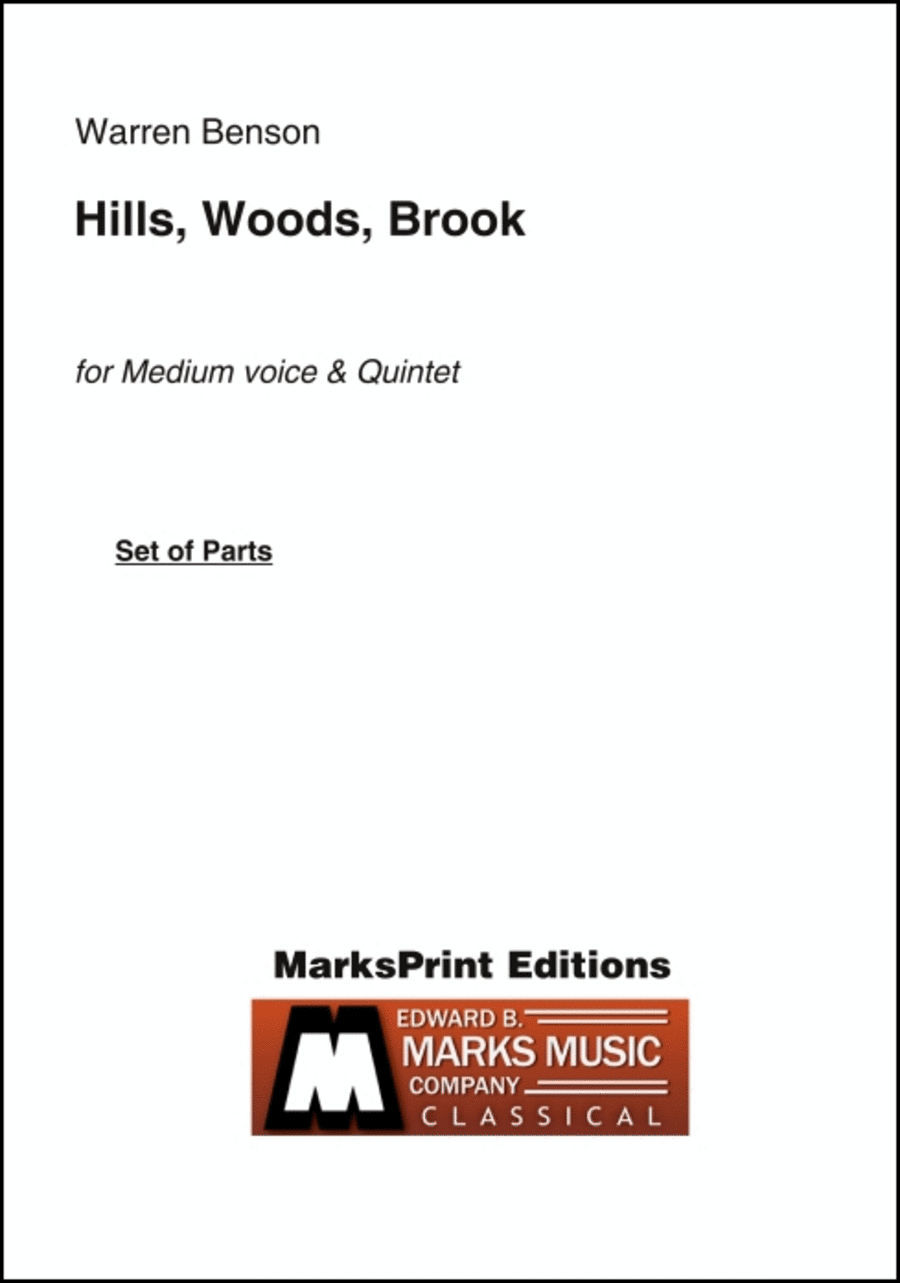 Hills, Woods, Brook (parts) Choir scores gallery preview page 1
