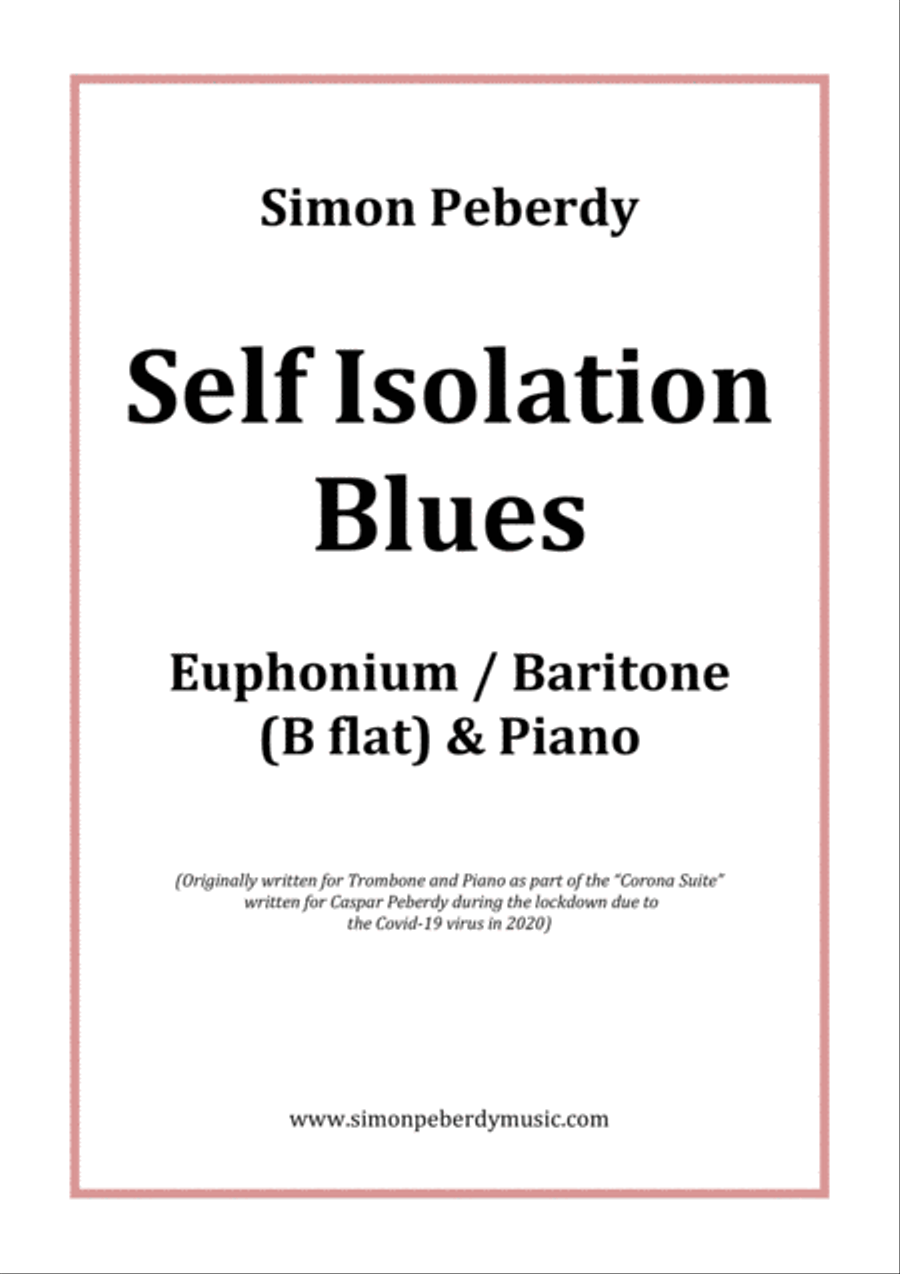Self Isolation Blues for Euphonium / Baritone by Simon Peberdy Baritone Horn TC scores gallery preview page 1