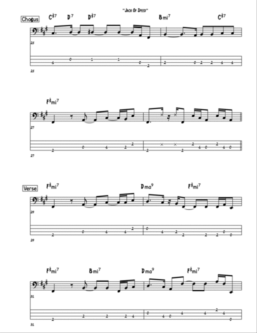 Jack Of Speed Bass Guitar scores gallery preview page 4