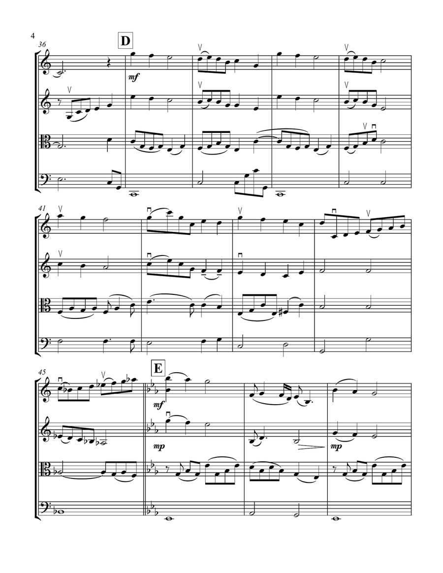 I See The Light I See The Light String Quartet scores gallery preview page 4