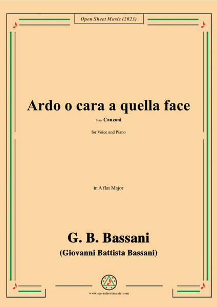 G. B. Bassani-Ardo o cara a quella face,in A flat Major