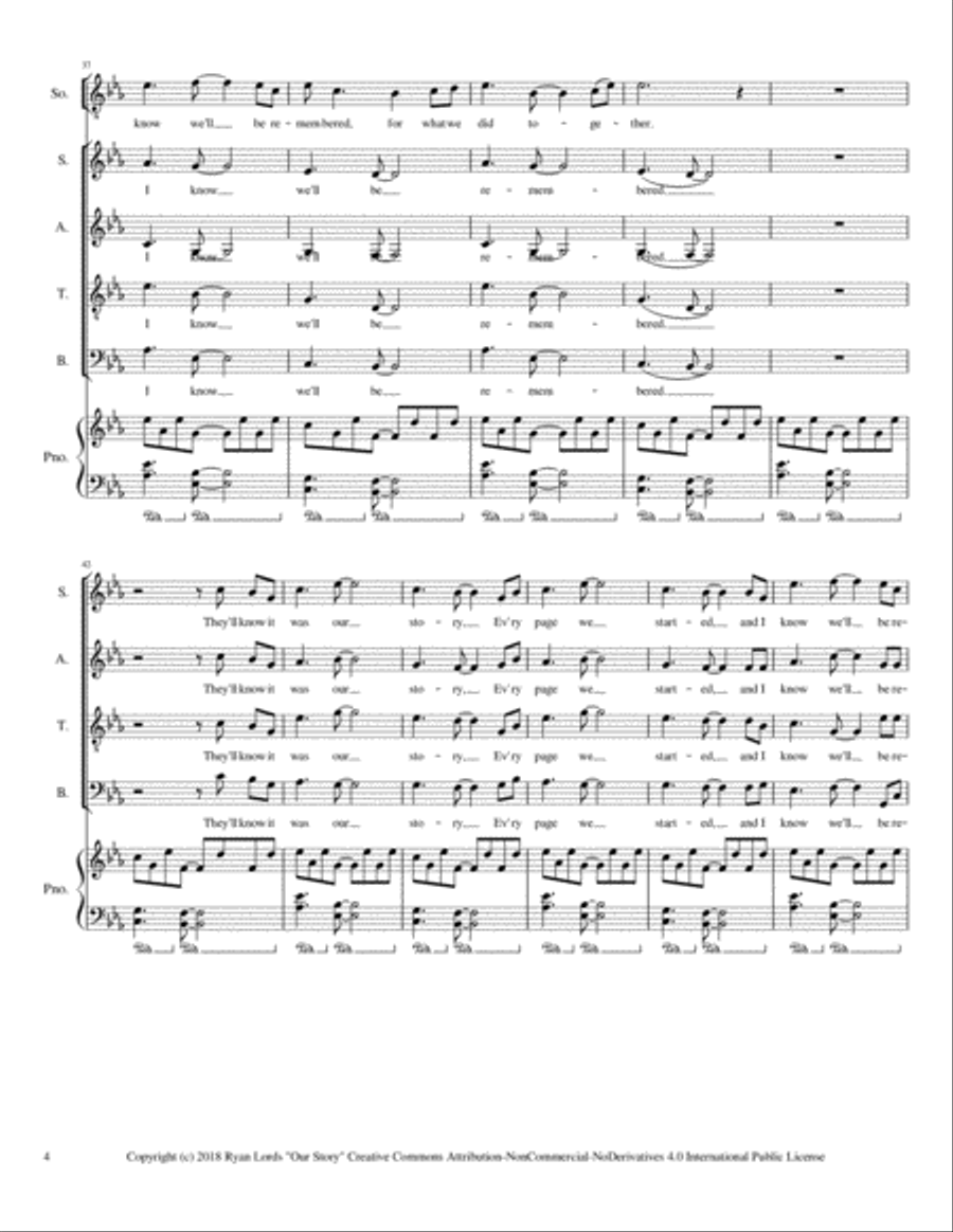 Our Story 4-Part scores gallery preview page 4