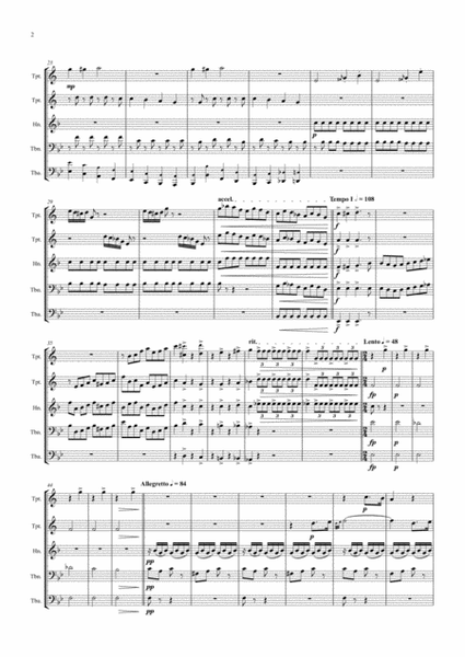 Die Fledermaus (Bb) - J. Strauss - Overture - Brass Quintet image number null