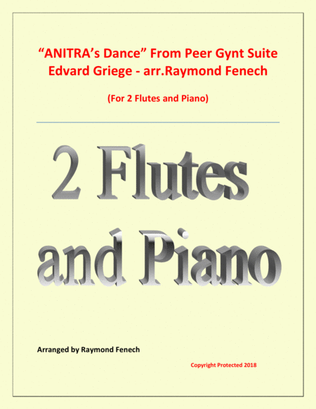 Anitra's Dance - From Peer Gynt (2 Flutes and Piano)