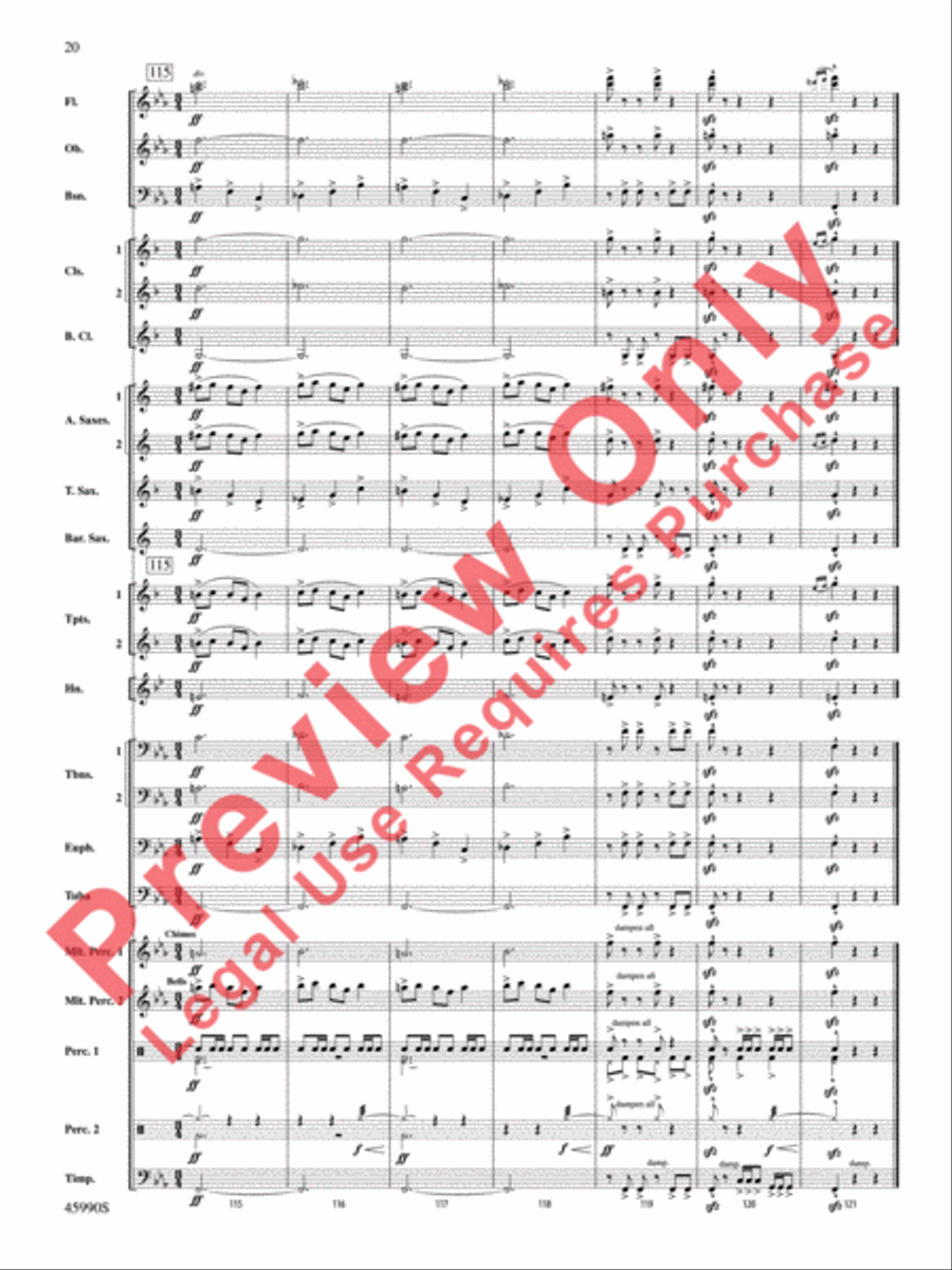 The Lost Temple Concert Band scores gallery preview page 21