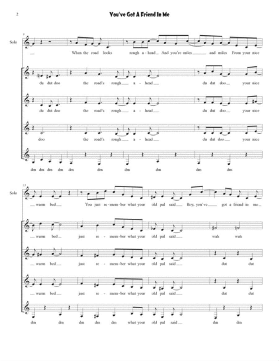 You've Got A Friend In Me SSAA scores gallery preview page 2