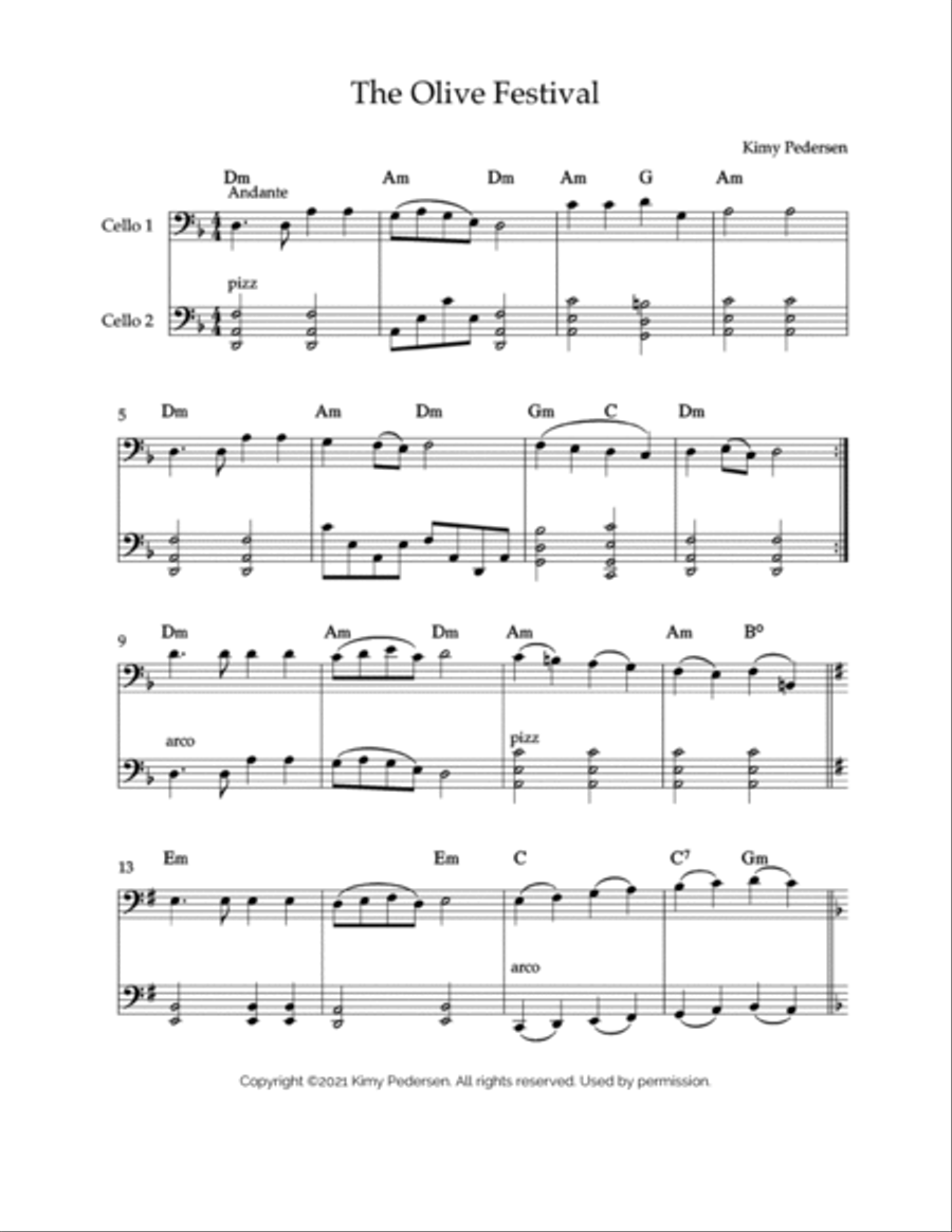 The Olive Festival The Olive Festival Cello Solo scores gallery preview page 2