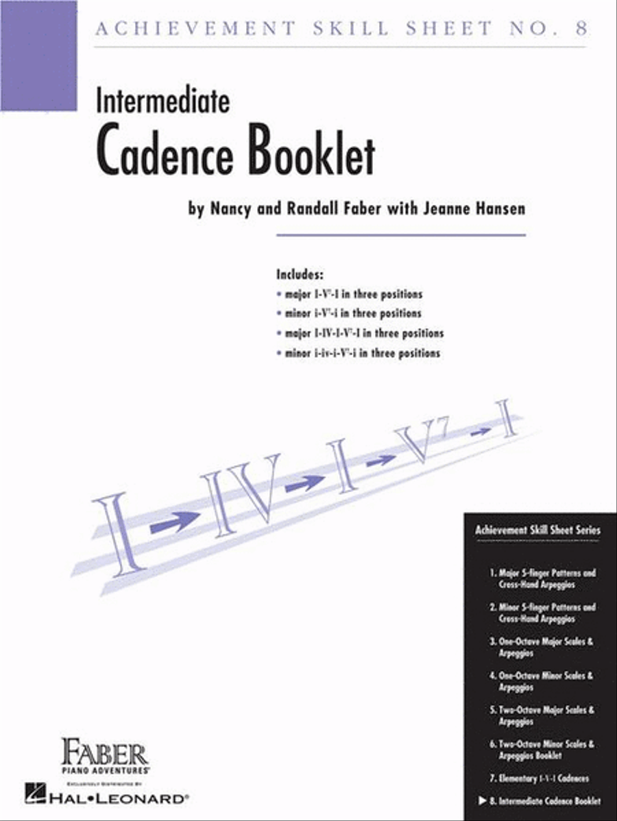 Achievement Skill Sheet No. 8: Cadence Booklet Piano Method scores gallery preview page 2