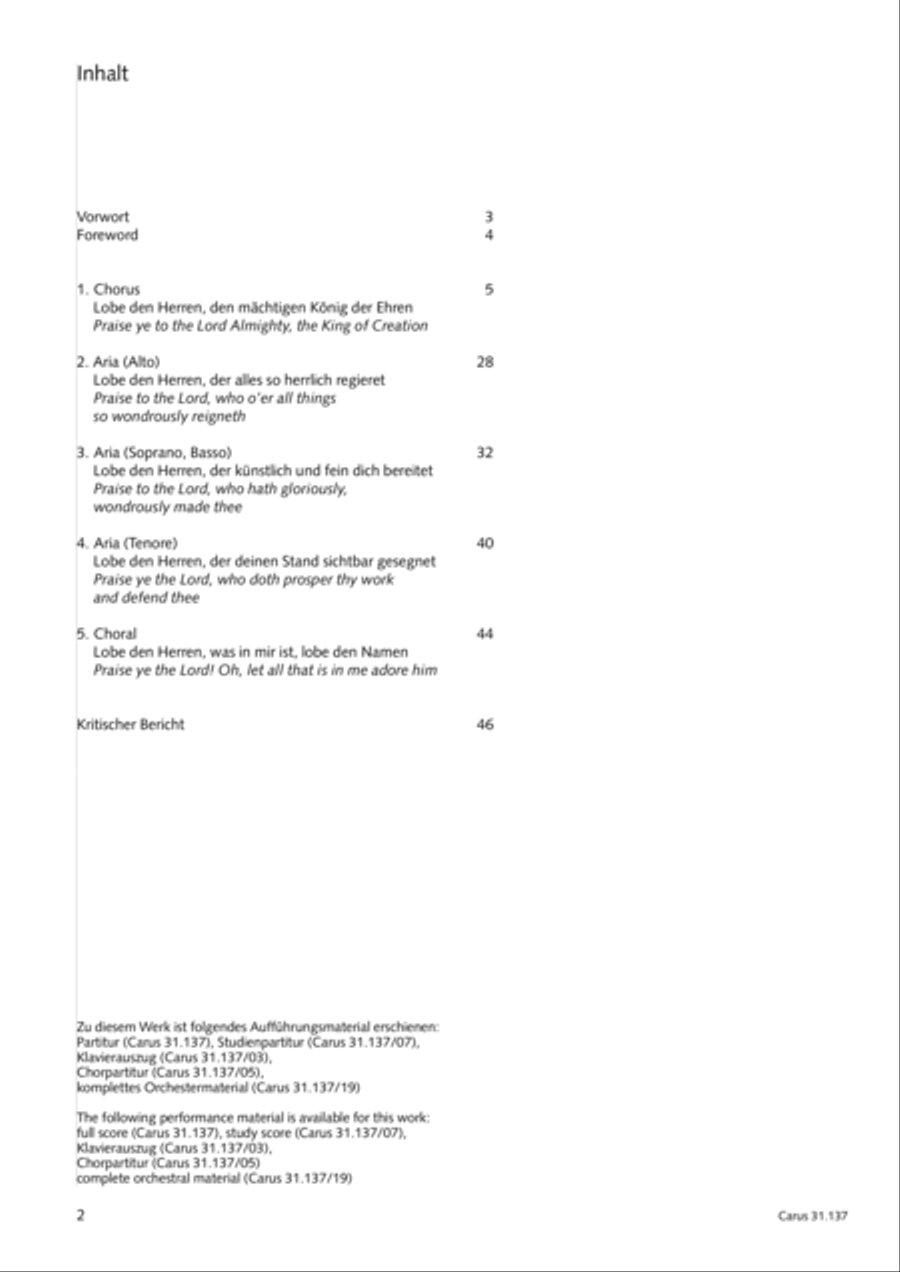Praise ye, Almighty God, King and our ruler exalted (Lobe den Herren, den machtigen Konig der Ehren) ATB scores gallery preview page 3