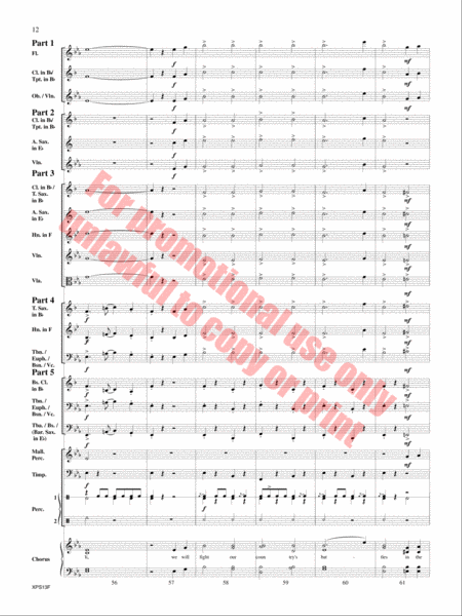 Armed Forces The Pride of America! Concert Band scores gallery preview page 13