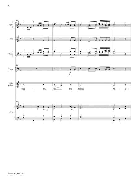 Alleluia! Sing to Jesus (Downloadable Brass Version Score)