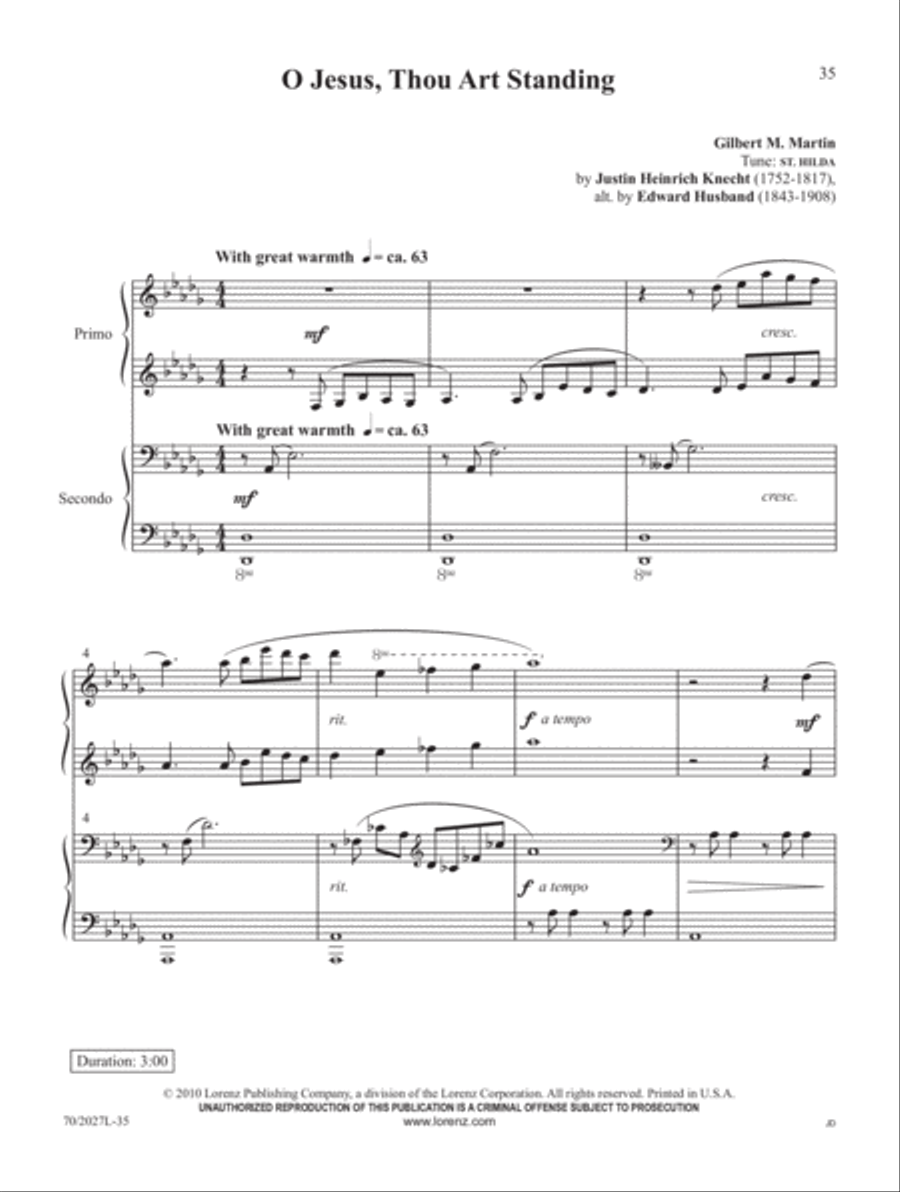 Four-Hand Favorites for Lent and Easter Piano Duet scores gallery preview page 14