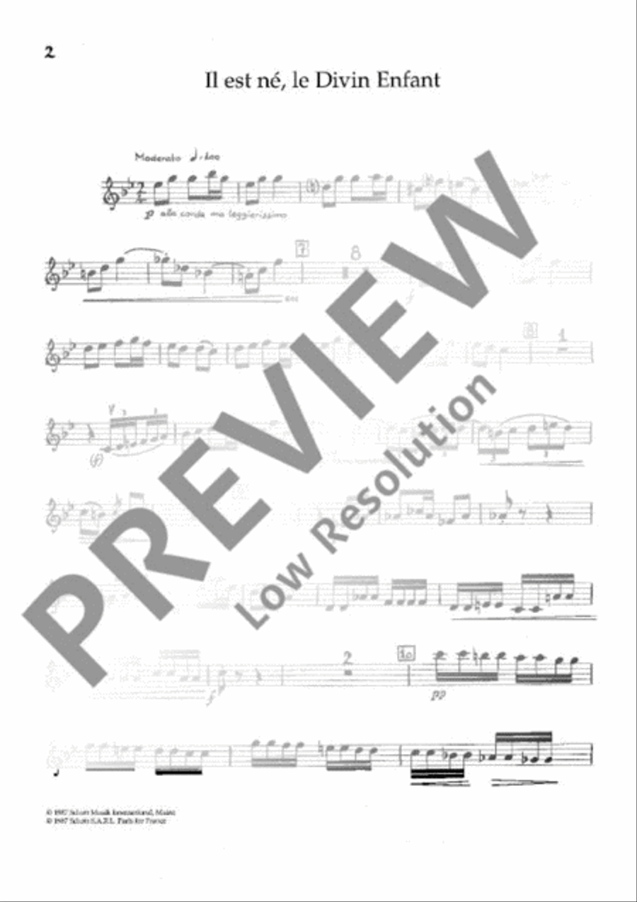 «Noël nouvelet» et «Il est né, le Divin Enfant» Cello scores gallery preview page 3