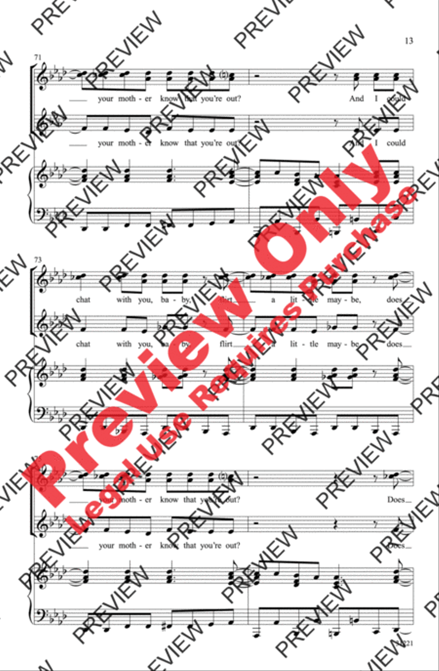 Girls Gone ABBA (A Medley) Women's Choir scores gallery preview page 13