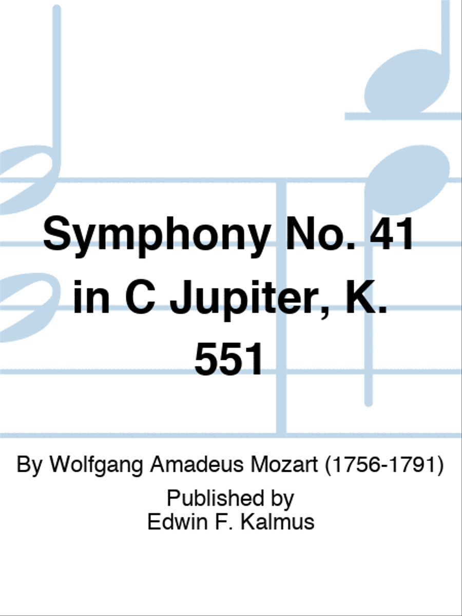 Symphony No. 41 in C Jupiter, K. 551 Orchestra scores gallery preview page 1