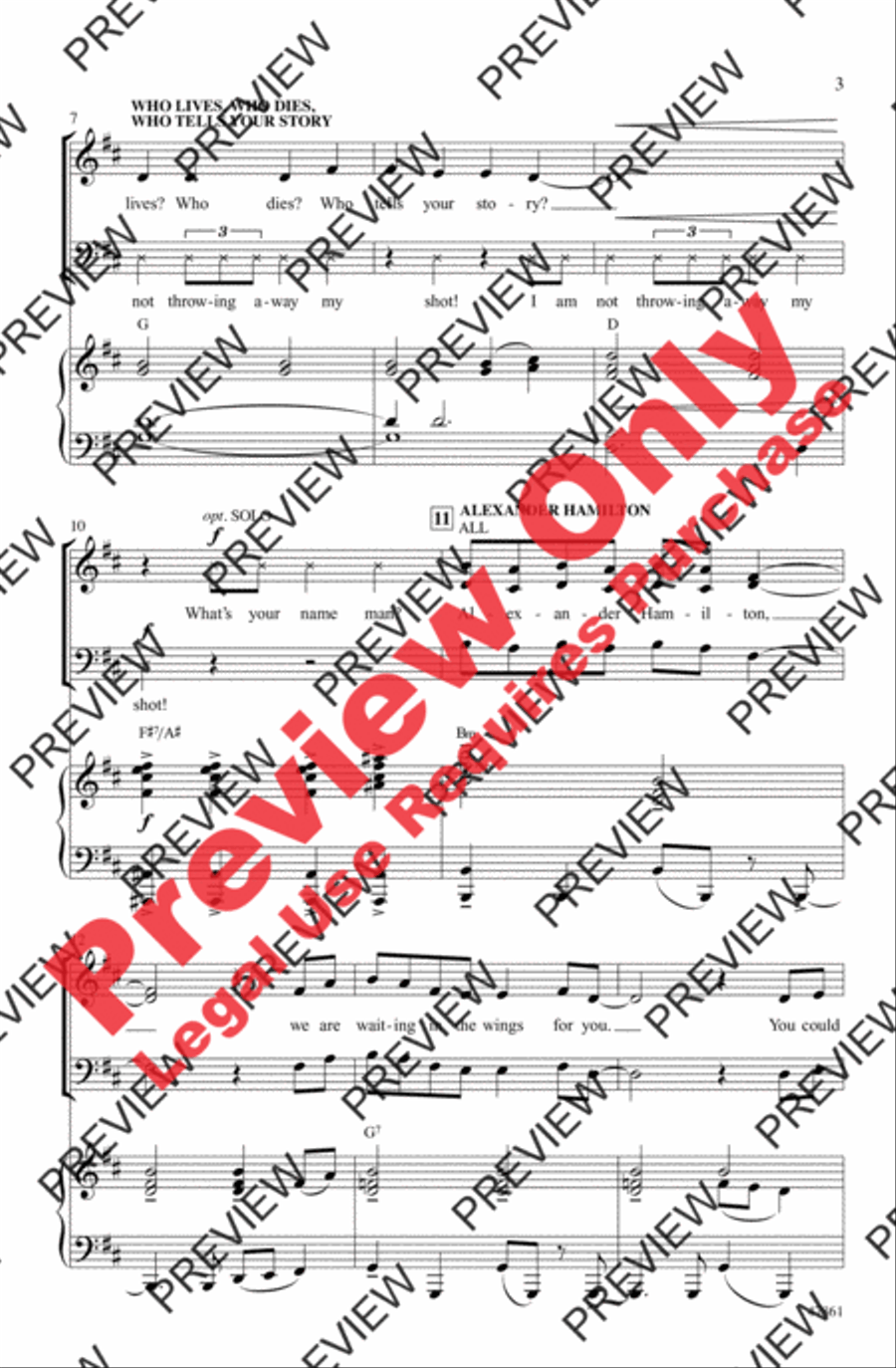 Hamilton Highlights 3-Part scores gallery preview page 3