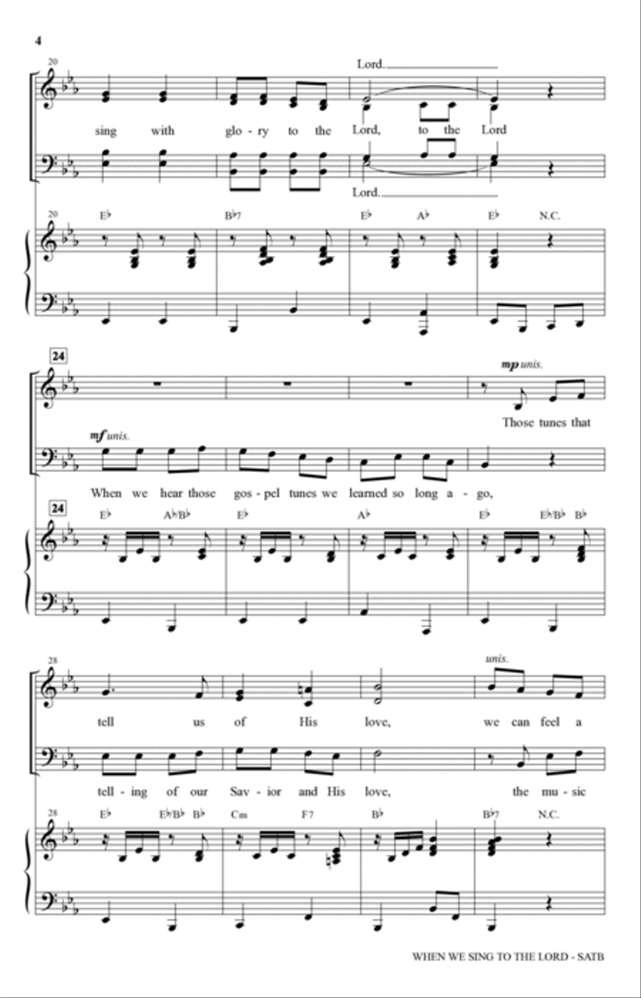 When We Sing To The Lord 4-Part scores gallery preview page 3