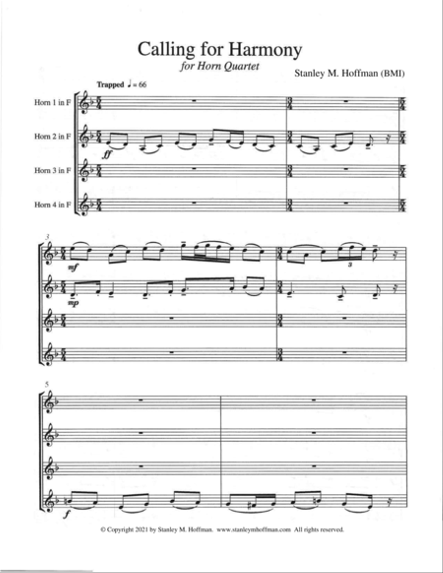 Calling for Harmony Brass Ensemble scores gallery preview page 3