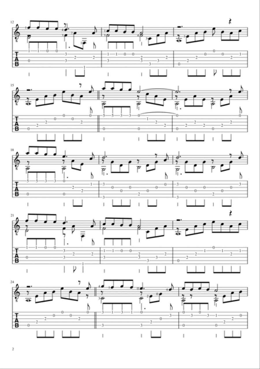 Walking In The Air Walking In The Air Guitar Tablature scores gallery preview page 2