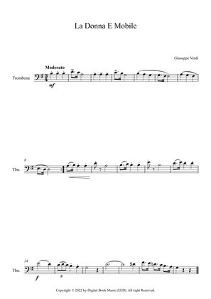 Book cover for La Donna E Mobile - Giuseppe Verdi (Trombone)