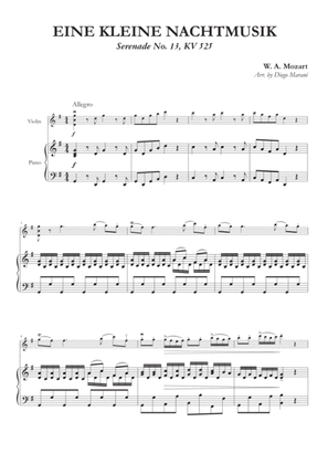 Eine Kleine Nachtmusik (1st Mov.) for Violin and Piano