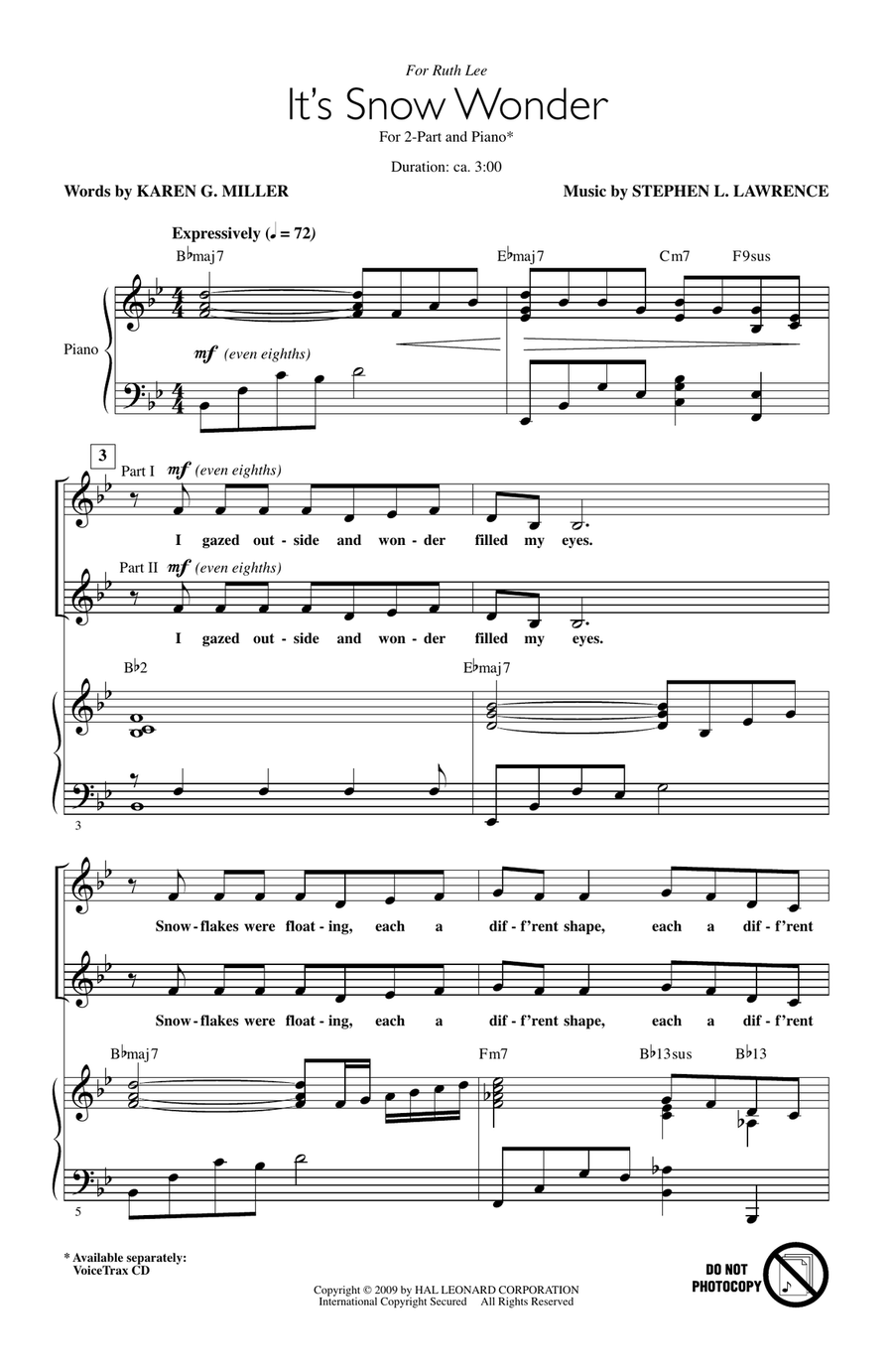 It's Snow Wonder 2-Part scores gallery preview page 1