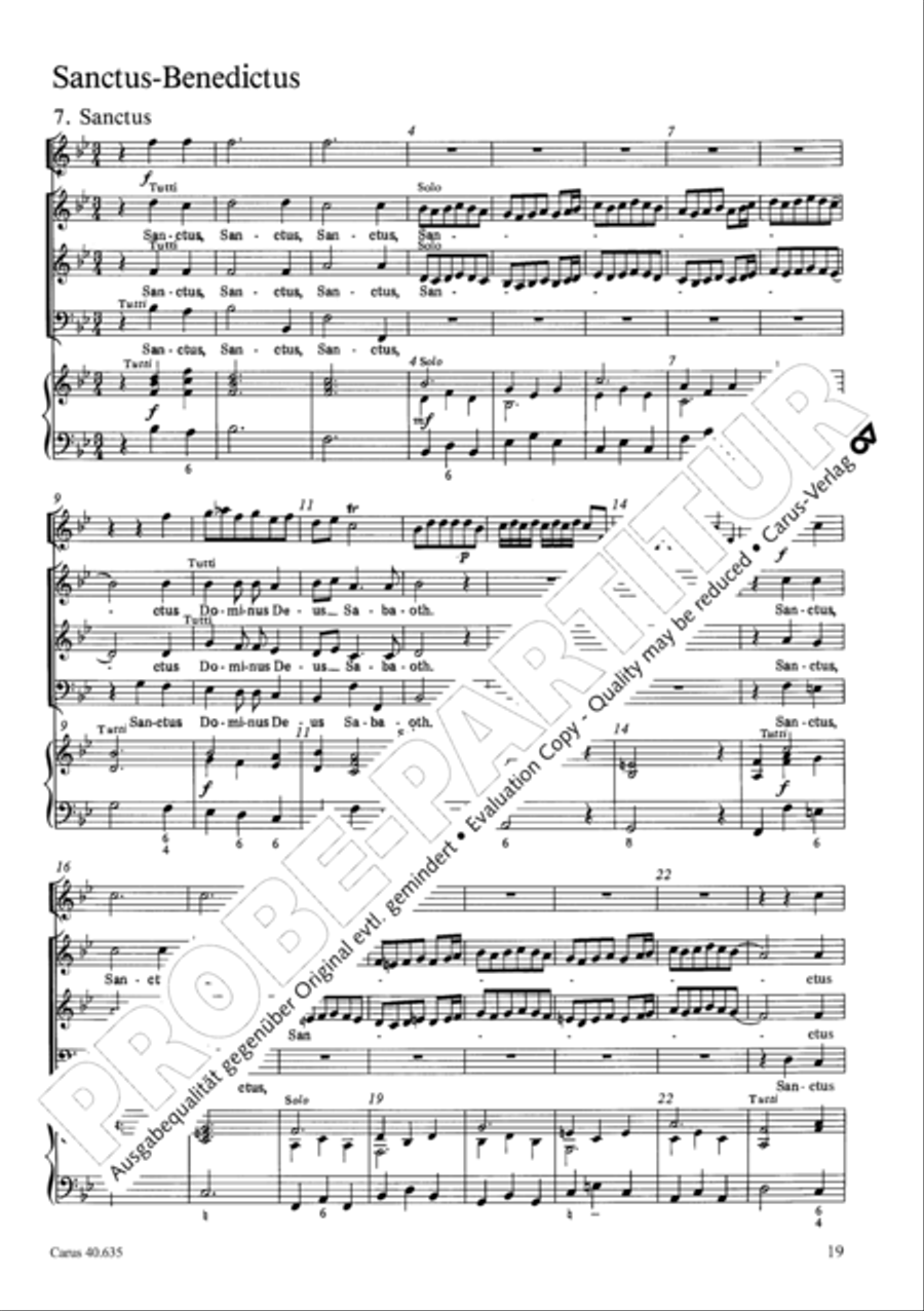 Missa civilis in B 3-Part scores gallery preview page 28