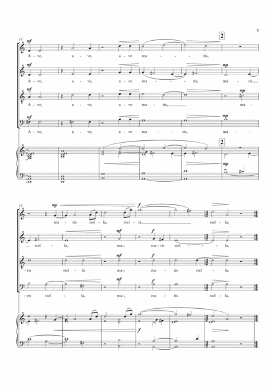 Ave maris stella 4-Part scores gallery preview page 3