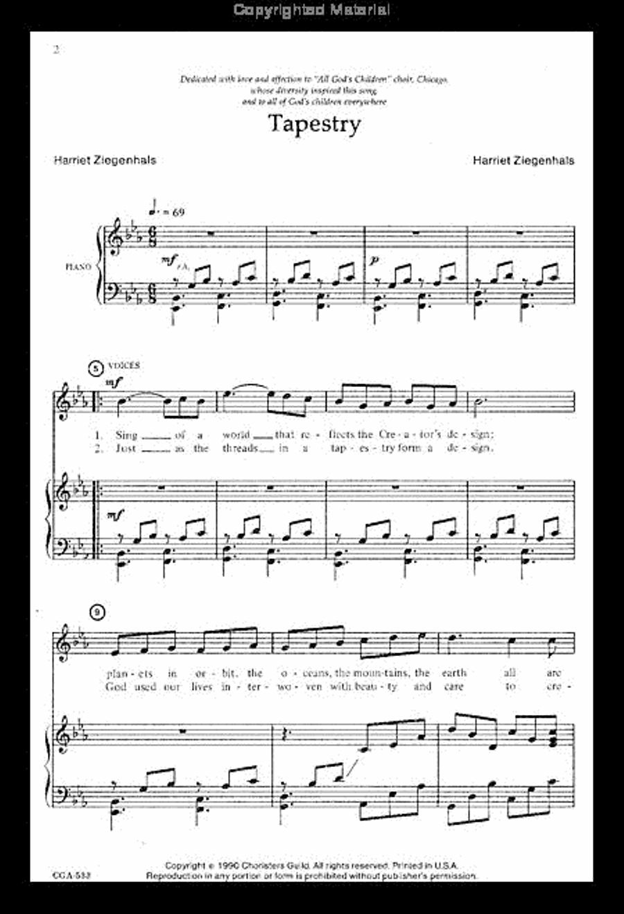 Tapestry 4-Part - Sheet Music page 2