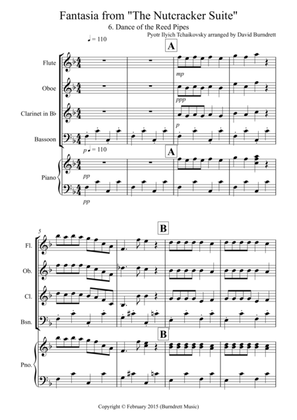 Dance of the Reed Pipes (Fantasia from Nutcracker) for Wind Quartet