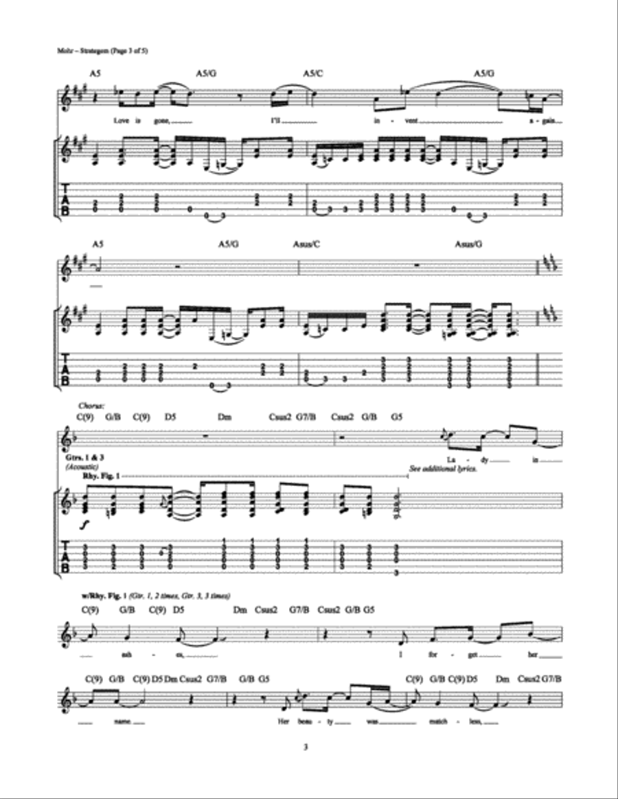 Strategem Strategem Electric Guitar scores gallery preview page 3
