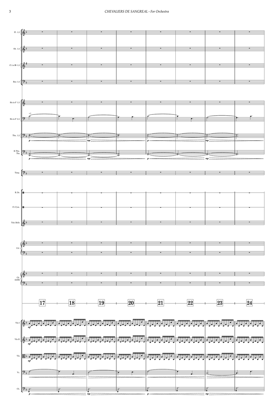 Chevalier De Sangreal Full Orchestra scores gallery preview page 6