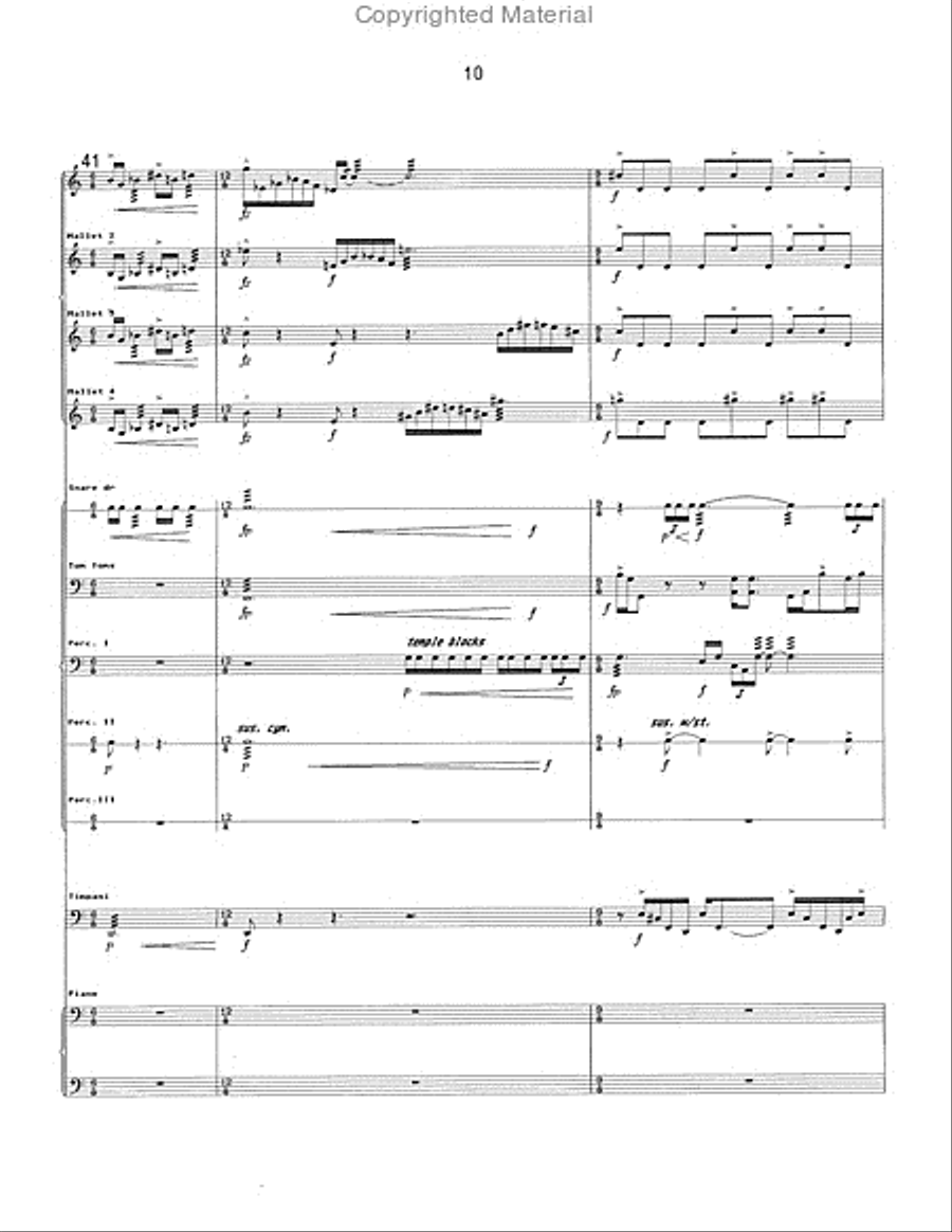 Dance Music Percussion Ensemble scores gallery preview page 11