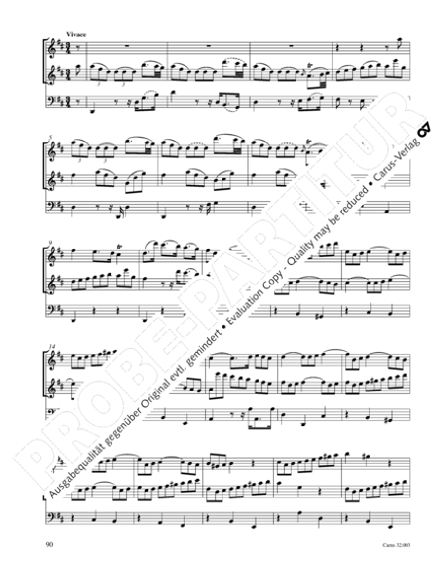 Gesamtausgabe Band 3 (Kammermusik: Duette, Solo- und Triosonaten) Score scores gallery preview page 111