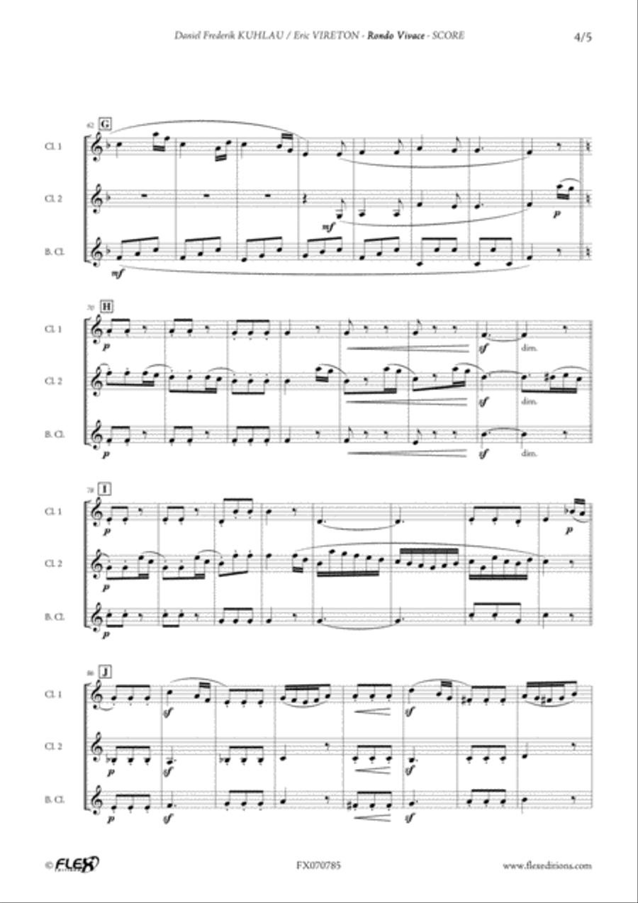 Rondo Vivace Rondo Vivace Clarinet Trio scores gallery preview page 4