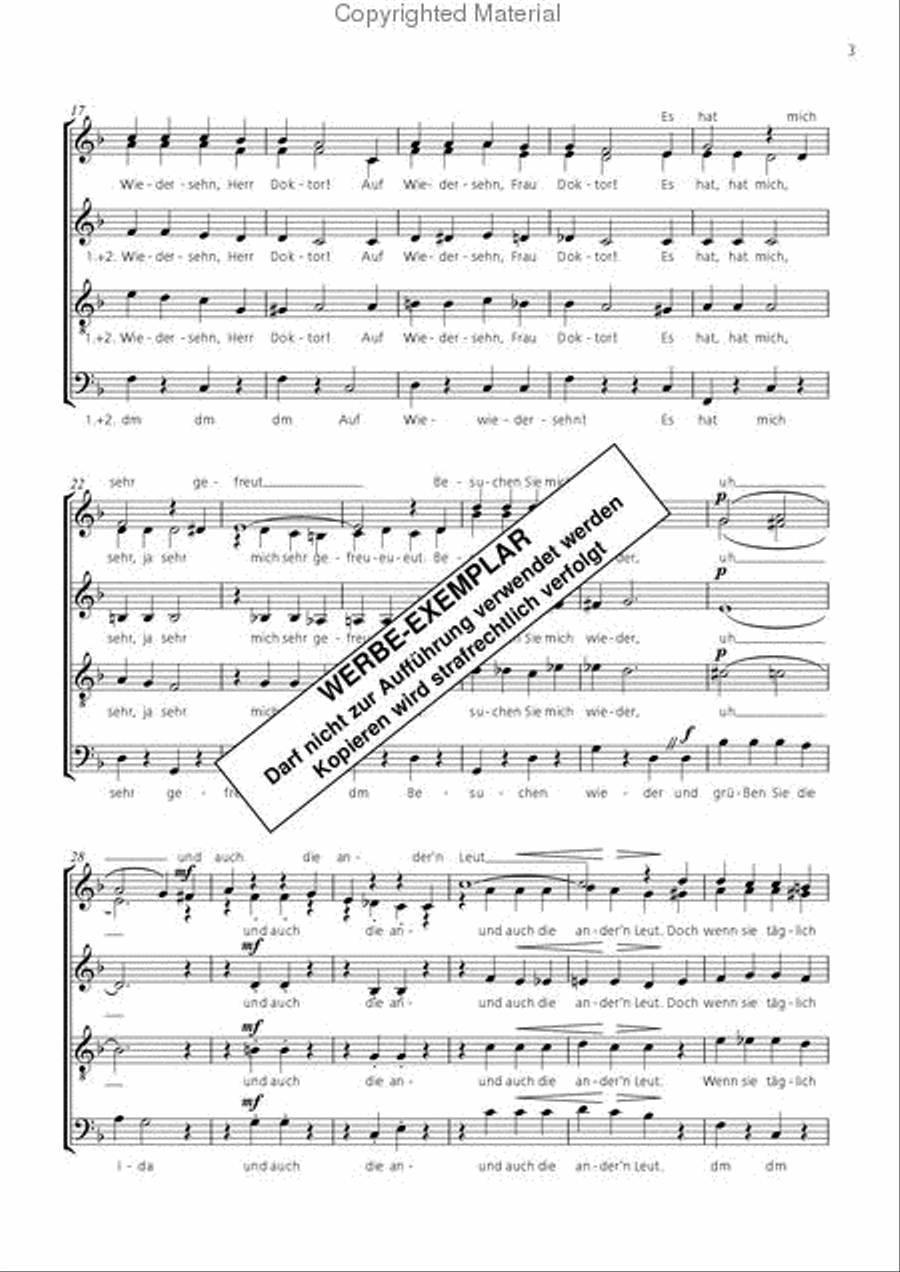 Auf Wiederseh'n, Herr Doktor 4-Part scores gallery preview page 3