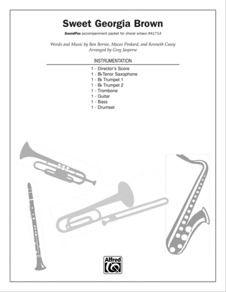 Sweet Georgia Brown: Score Score scores gallery preview page 1