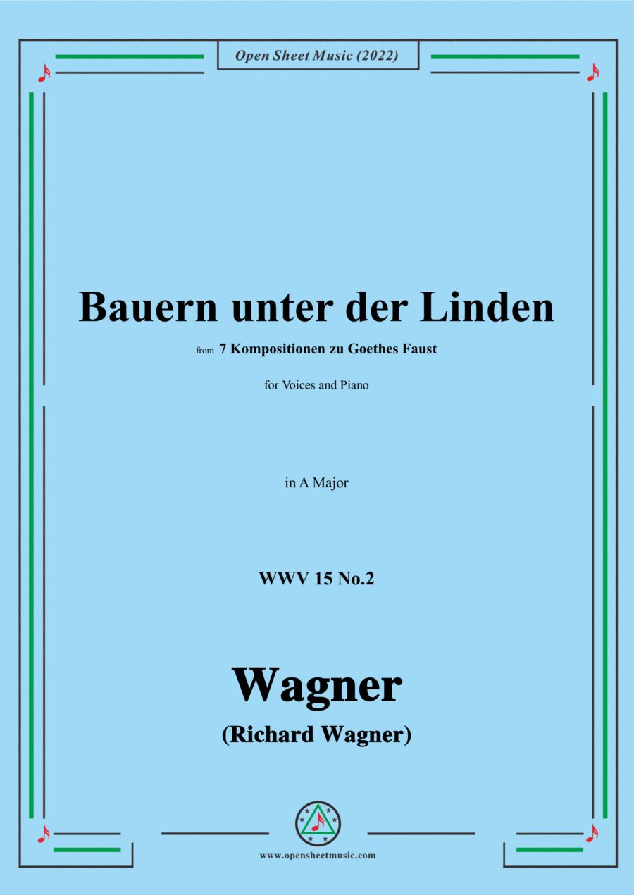R. Wagner-Bauern unter der Linden,in A Major Voice scores gallery preview page 1