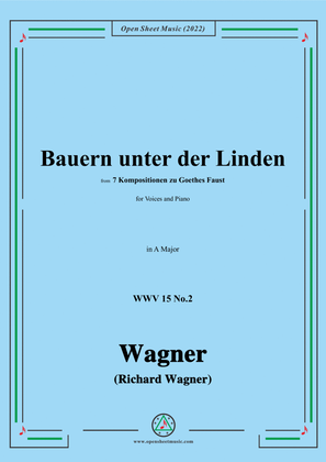 Book cover for R. Wagner-Bauern unter der Linden,in A Major