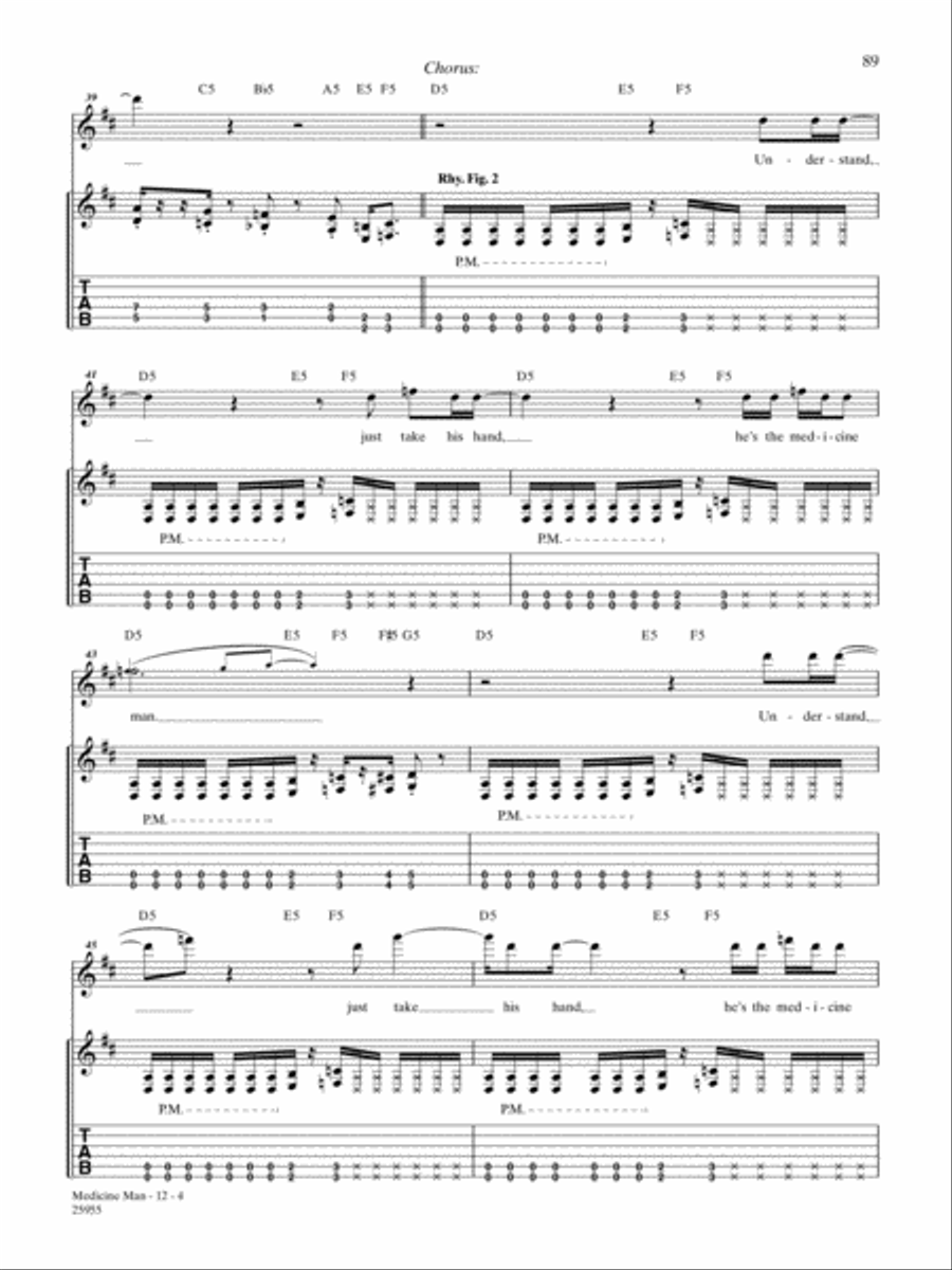 Medicine Man Guitar Tablature scores gallery preview page 4