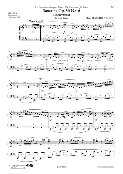 Sonatina Op. 36 No. 6 - 1st Mvt image number null