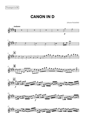 Book cover for Canon in D (for Trumpet)