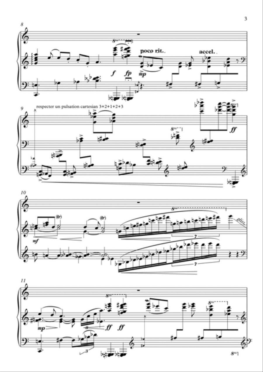 Danse sur le vitre (Valle mbi xham) for piano AELFIOR EDITIONS Piano Solo scores gallery preview page 3