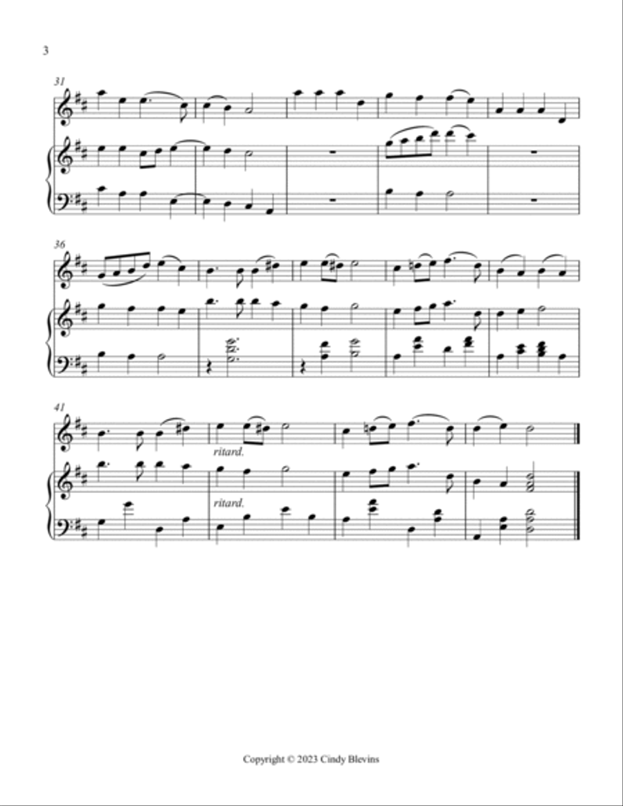 Hark! The Herald Angels Sing, Harp and Tin Whistle (D) Harp scores gallery preview page 5