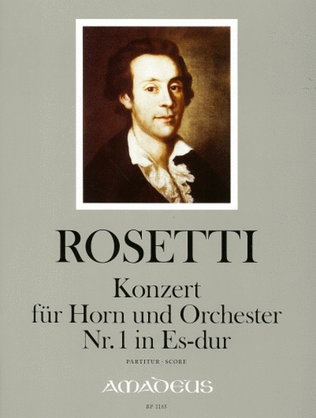 Book cover for Horn Concerto No. 1 Eb flat RWV C49
